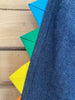Rainbow dragon pull on denim trouser