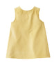 Chick character pinafore dress in yellow corduroy