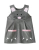 Baby girls mouse dress in grey corduroy, 1year to 8 years