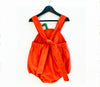 Halloween Pumpkin Toddler Baby Romper in Orange