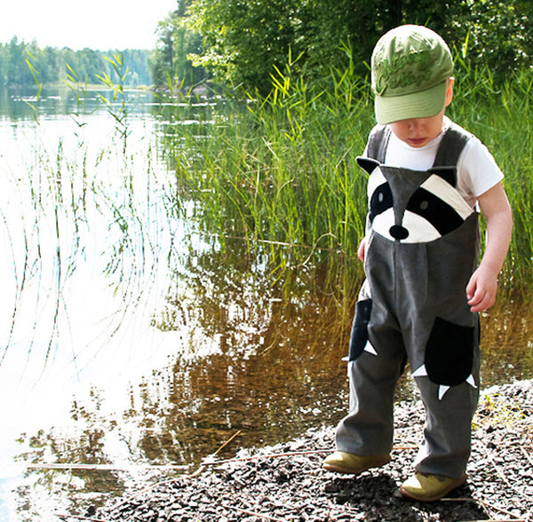 Wild Thing Raccoon Dungaree Overall