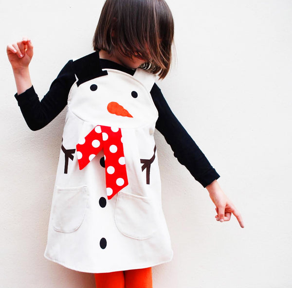 Snowman Girls Pinafore Dress