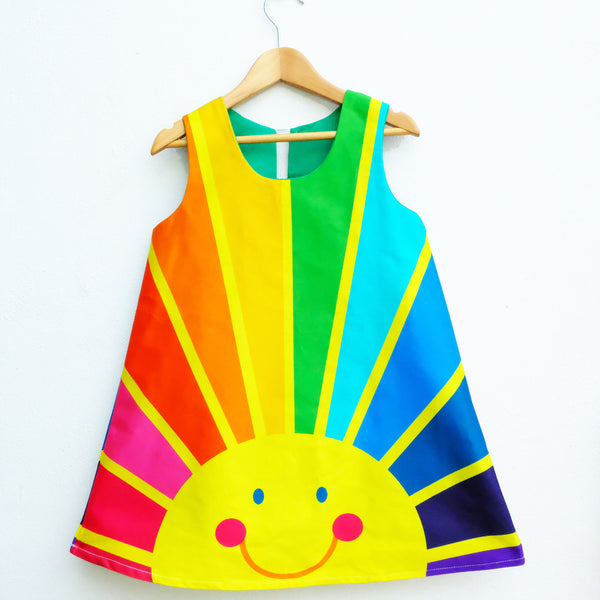 Rainbow colored sundress best sale