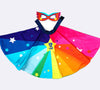 Personalised Rainbow Super Hero cape & mask + name or initial . Add power cuffs.