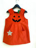 Halloween Toddler Girls Pumpkin Dress Up Pinafore Costume in soft orange cord