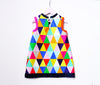 Geometric print A-line dress for little girls & toddlers.