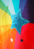 Girls rainbow starburst A- line dress