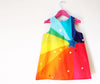Girls rainbow starburst A- line dress