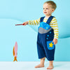 Blue whale baby & toddler shortie overalls