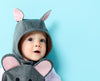 Baby Mouse animal romper with bonnet