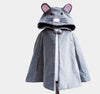 Mouse fancy cape in grey velvet