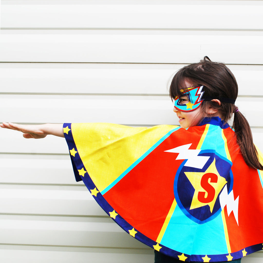 Personalised Superhero  Superheroine Cape add power cuffs