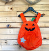 Halloween Toddler Girls Pumpkin Dress Up Pinafore Costume in soft orange cord