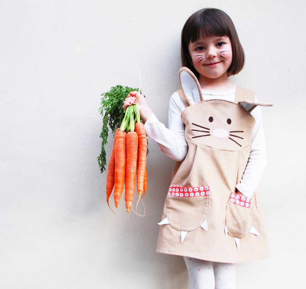 Girls Bunny Dress in Classic Caramel 6months to 8 years