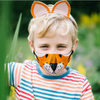 Kids cotton character face mask shark bunny lion tiger dog children's face covering
